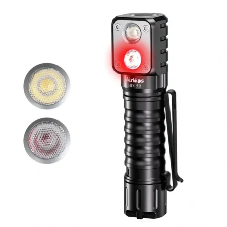 Челник Wurkkos HD15R с бяла и червена светлина